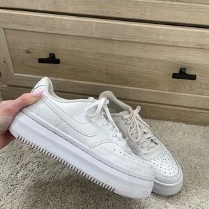 Nike Women's All-White Platform Sneakers
